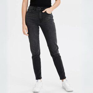 American Eagle Stretch Mom Jean in Black Wash - Size 18
